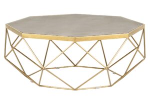 Stolik glamour z cementowym blatem i geometryczną konstrukcją – Luxe