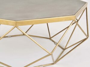 miniaturka Stolik glamour z cementowym blatem i geometryczną konstrukcją – Luxe