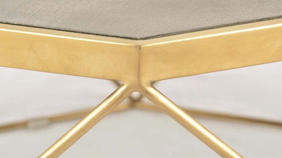 miniaturka Stolik glamour z cementowym blatem i geometryczną konstrukcją – Luxe