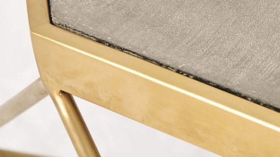 miniaturka Stolik glamour z cementowym blatem i geometryczną konstrukcją – Luxe