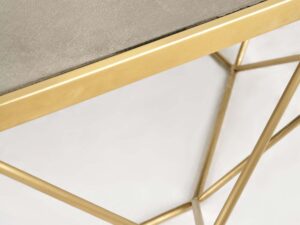 miniaturka Stolik glamour z cementowym blatem i geometryczną konstrukcją – Luxe