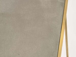 miniaturka Stolik glamour szary z betonowym blatem i złotą podstawą – Luxe