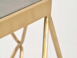 miniaturka Stolik glamour szary z betonowym blatem i złotą podstawą – Luxe