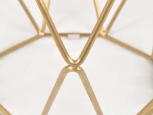 miniaturka Stolik glamour szary z betonowym blatem i złotą podstawą – Luxe