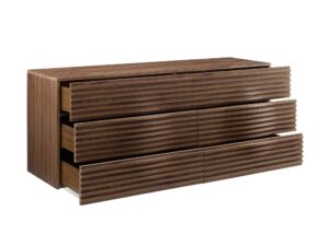 miniaturka Orzechowa Komoda Modern Classic 6 Szuflad – Brooklyn