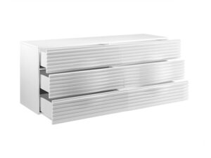 miniaturka Biała Komoda Modern Classic 6 Szuflad Połysk – Brooklyn