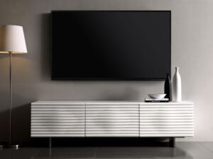 miniaturka RTV Komoda Modern Classic Biały Połysk Parametryczna – Brooklyn