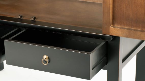 miniaturka Elegancka Szafa Czerwone Przetarcia Orientalne Zdobienia – Hamilton