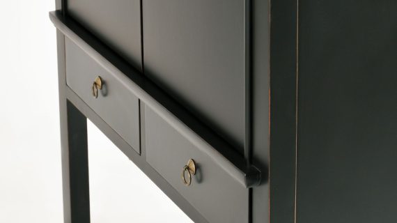 miniaturka Elegancka Szafa Czerwone Przetarcia Orientalne Zdobienia – Hamilton