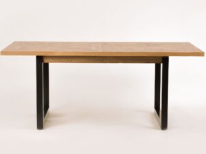 miniaturka Loftowy Stół Rozkładany Intarsja X Stalowe Nogi – Karma