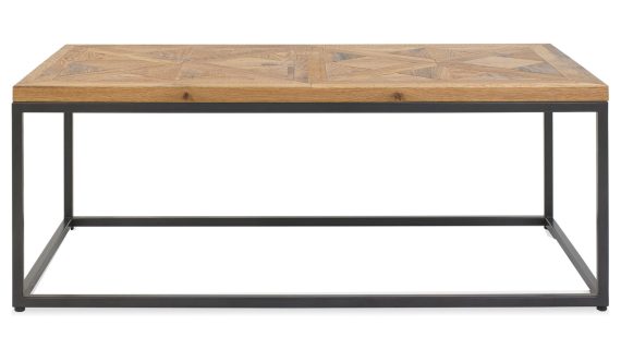 Kawowy Stolik Loftowy Drewniany Stalowa Konstrukcja – Karma