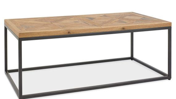 miniaturka Kawowy Stolik Loftowy Drewniany Stalowa Konstrukcja – Karma