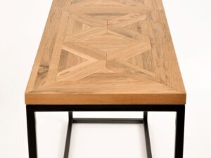 miniaturka Loftowa Konsola Drewniana z Ramą Stalową – Karma