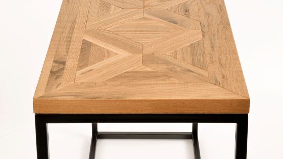 miniaturka Loftowa Konsola Drewniana z Ramą Stalową – Karma