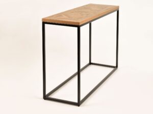 miniaturka Loftowa Konsola Drewniana z Ramą Stalową – Karma
