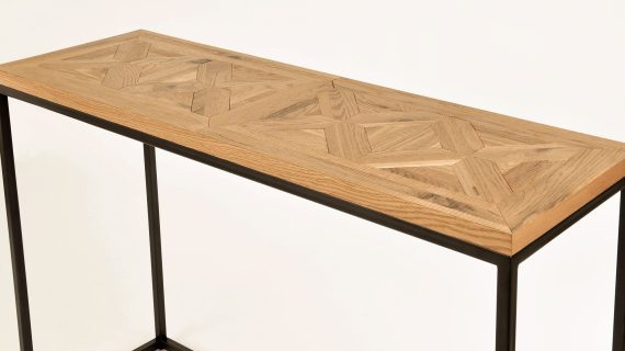 miniaturka Loftowa Konsola Drewniana z Ramą Stalową – Karma