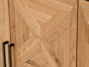 miniaturka Loftowa Komoda z Intarsją X Stalowa Konstrukcja – Karma