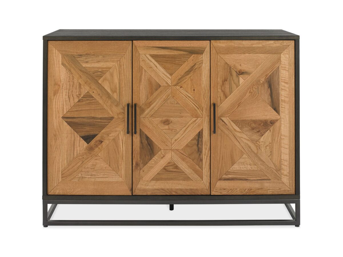 Loftowa Komoda z Intarsją X Stalowa Konstrukcja – Karma