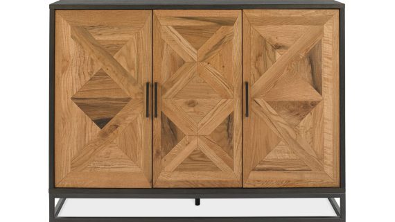 Loftowa Komoda z Intarsją X Stalowa Konstrukcja – Karma