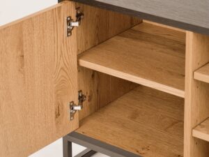 miniaturka RTV Komoda Loftowa Naturalne Drewno Stalowe Nogi – Karma