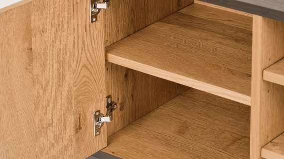 miniaturka RTV Komoda Loftowa Naturalne Drewno Stalowe Nogi – Karma