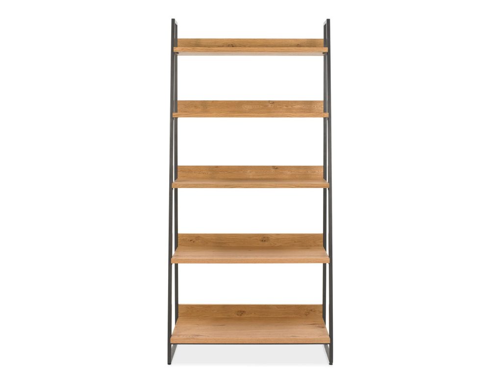 Loftowy Regał Naturalne Drewno Stalowe Nogi – Karma
