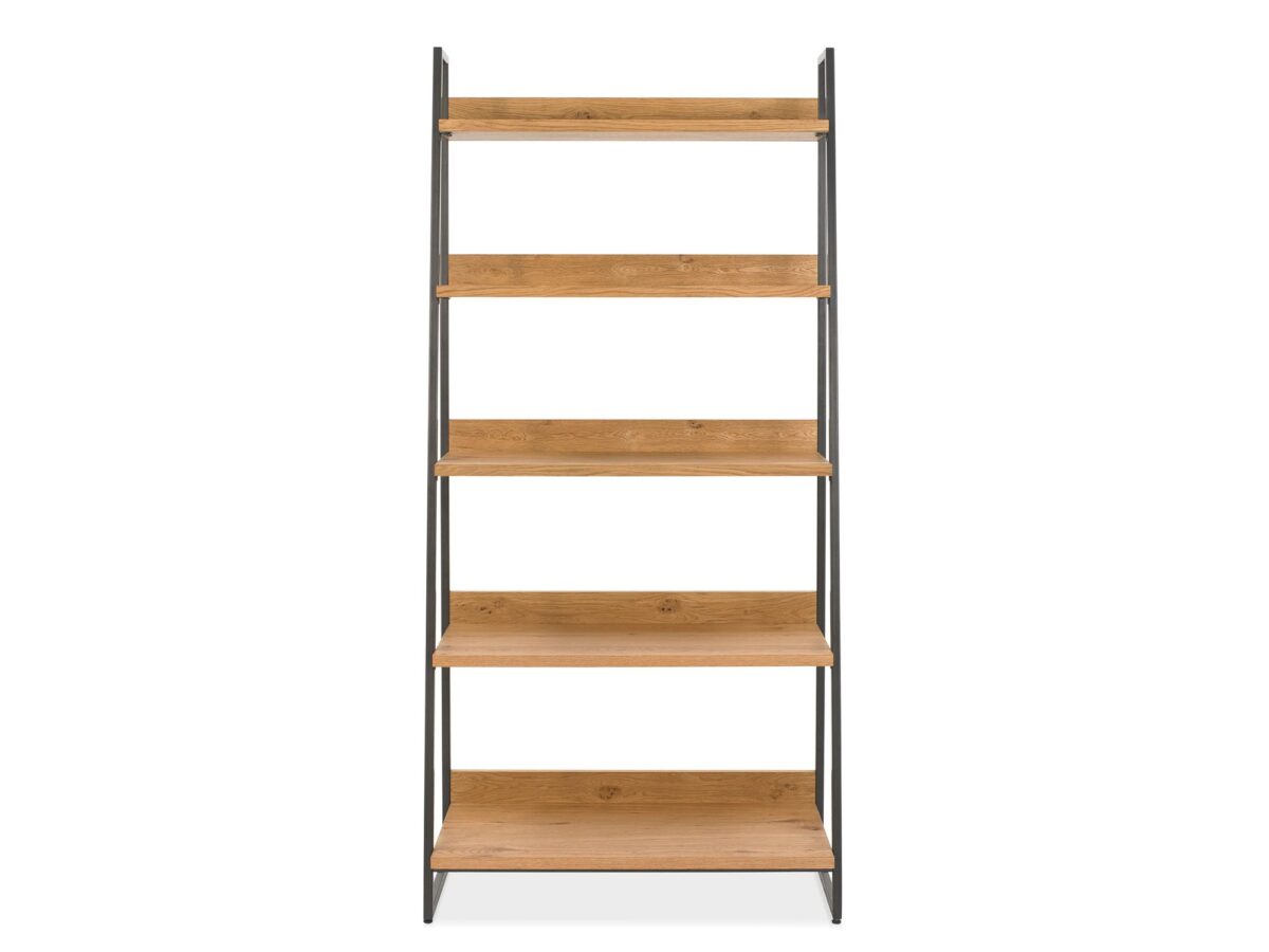 Loftowy Regał Naturalne Drewno Stalowe Nogi – Karma