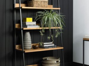 miniaturka Loftowy Regał Naturalne Drewno Stalowe Nogi – Karma