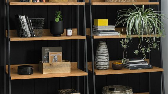 miniaturka Loftowy Regał Naturalne Drewno Stalowe Nogi – Karma