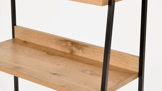 miniaturka Loftowy Regał Naturalne Drewno Stalowe Nogi – Karma