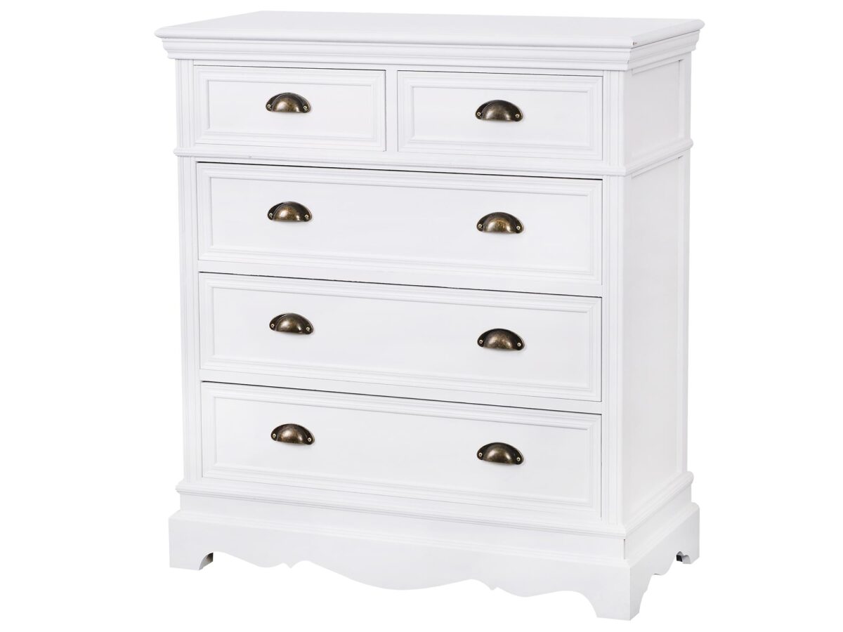 Komoda klasyczna z rzeźbieniami i metalowymi uchwytami – Latina