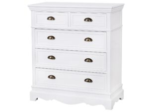 Komoda klasyczna z rzeźbieniami i metalowymi uchwytami – Latina