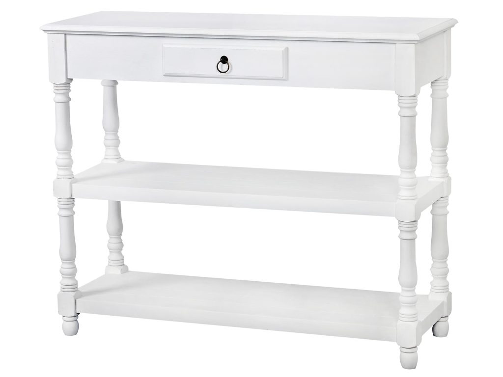 Konsola klasyczna z rzeźbieniami i metalowymi uchwytami – Latina