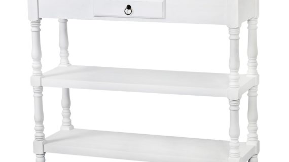 Konsola klasyczna z rzeźbieniami i metalowymi uchwytami – Latina