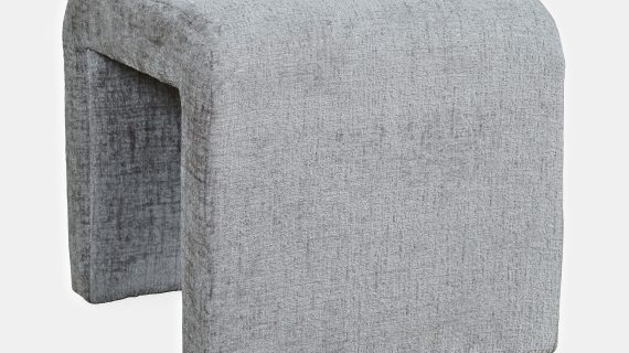 miniaturka Srebrnoszara Ławka Tapicerowana Elegancka – Edinburgh