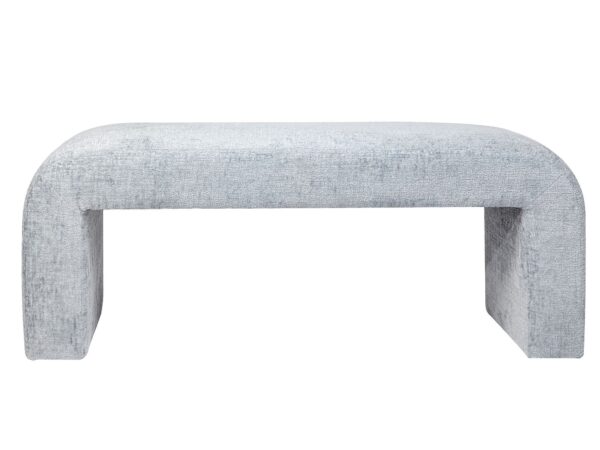Ławka tapicerowana w kolorze szarym