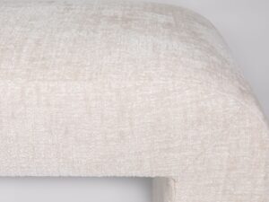 miniaturka Jasnobeżowa Ławka Tapicerowana Tkanina Szenilowa – Edinburgh