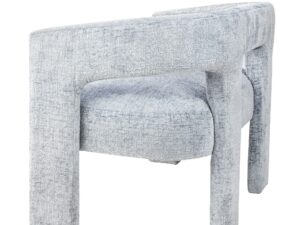 miniaturka Ławka Jasnoniebieska Tapicerowana Tkanina Szenilowa – Edinburgh