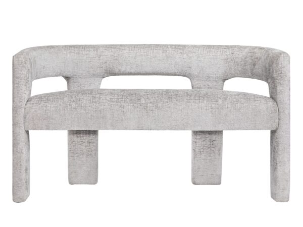 Fotel w tkaninie boucle szarej