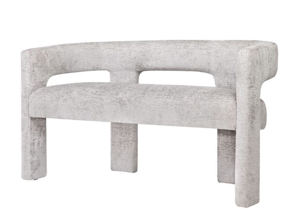 Ławka szara w eleganckiej tkaninie