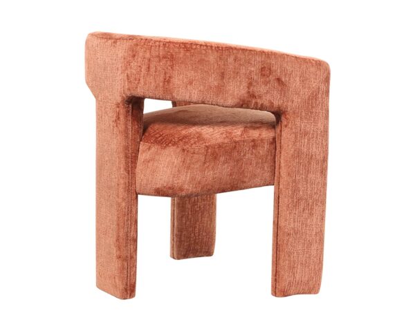 Rdzawy fotel kubełkowy