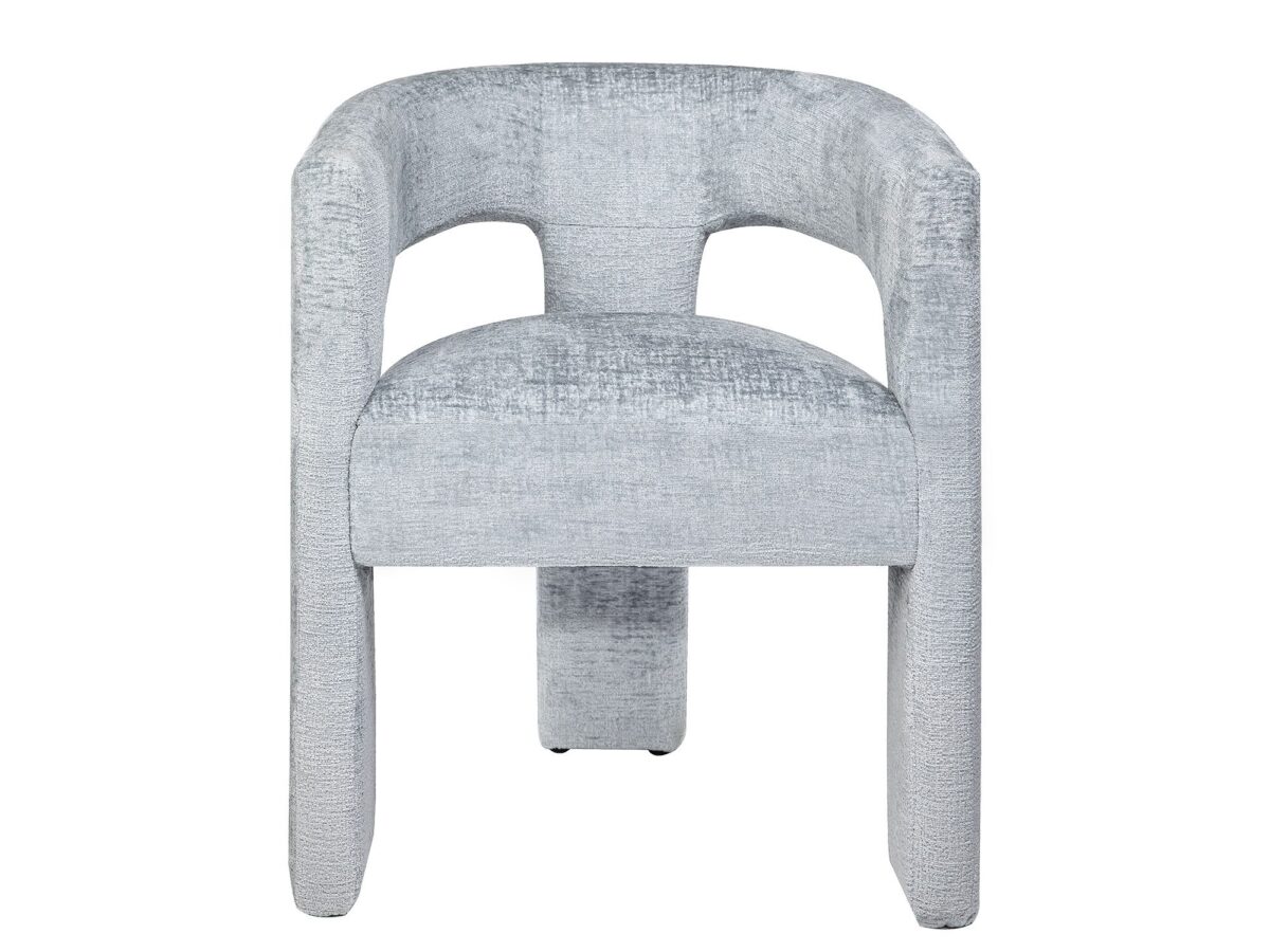 Jasnoniebieskie Krzesło Tapicerowane Tkanina Szenilowa – Edinburgh