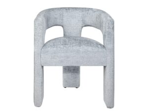 Jasnoniebieskie Krzesło Tapicerowane Tkanina Szenilowa – Edinburgh