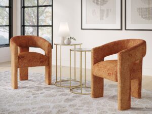 miniaturka Cynamonowe Krzesło Tapicerowane Eleganckie – Edinburgh