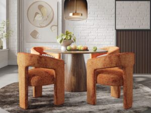 miniaturka Cynamonowe Krzesło Tapicerowane Eleganckie – Edinburgh