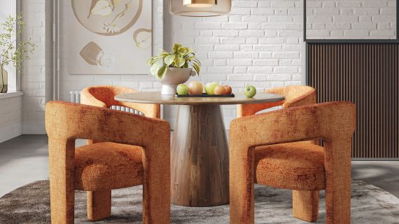 miniaturka Cynamonowe Krzesło Tapicerowane Eleganckie – Edinburgh