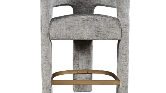 Srebrnoszary Hoker Barowy Szenil Metalowy Podnóżek – Edinburgh