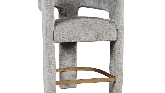 miniaturka Srebrnoszary Hoker Barowy Szenil Metalowy Podnóżek – Edinburgh