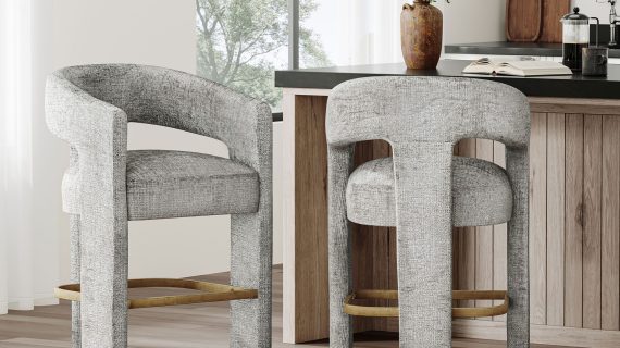 miniaturka Srebrnoszary Hoker Barowy Szenil Metalowy Podnóżek – Edinburgh