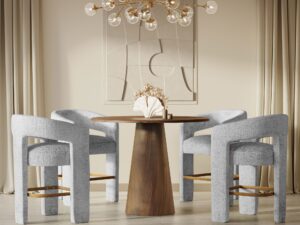 miniaturka Srebrnoszary Hoker Barowy Szenil Metalowy Podnóżek – Edinburgh